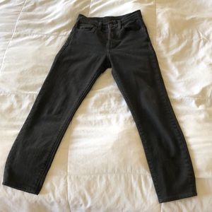 Levi’s high wasted cropped wedgie fit black jeans